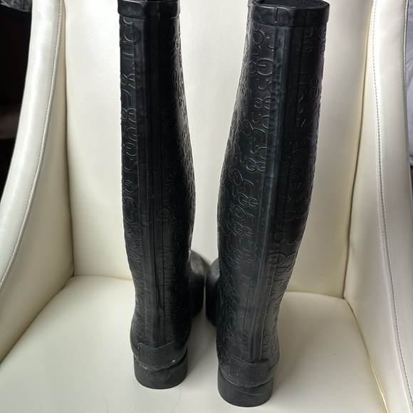 UGG Black Wilshire Logo Tall Rain Boots - Picture 3 of 8